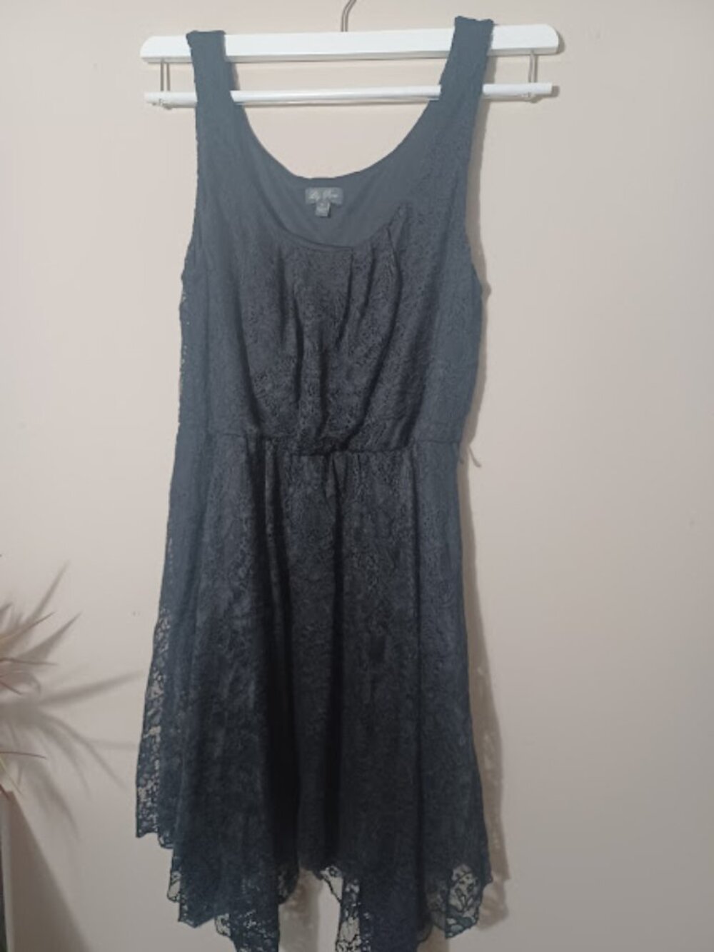 Lily Rose Black Lace Overlay Dress
